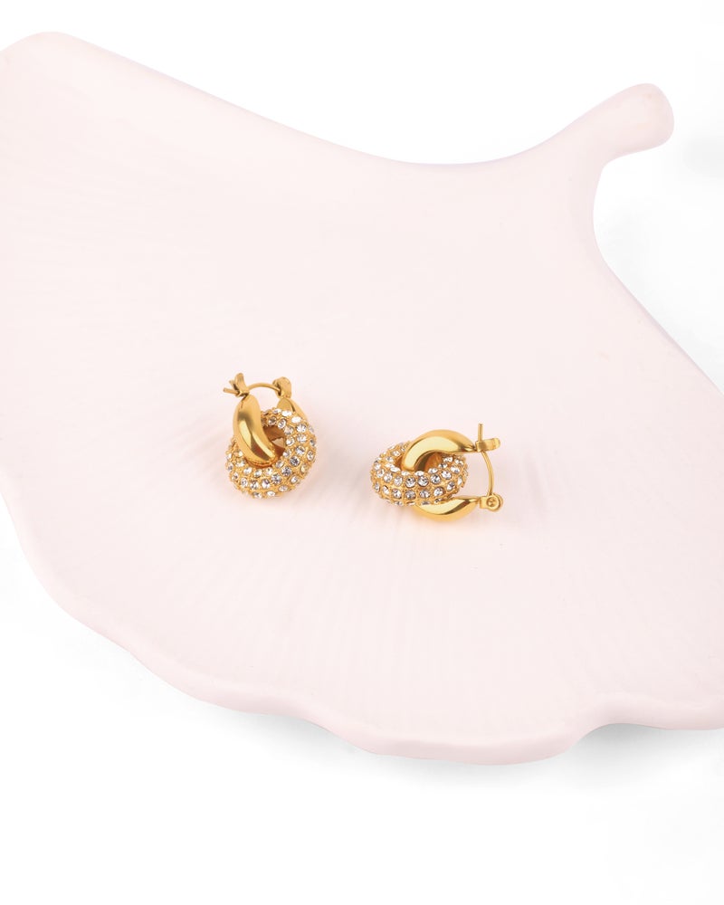 TAAHIRA Precious Gold Plated Zircon Earrings - Image 2